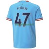 Maillot de Supporter Manchester City Foden 47 Domicile 2022-23 Pour Homme